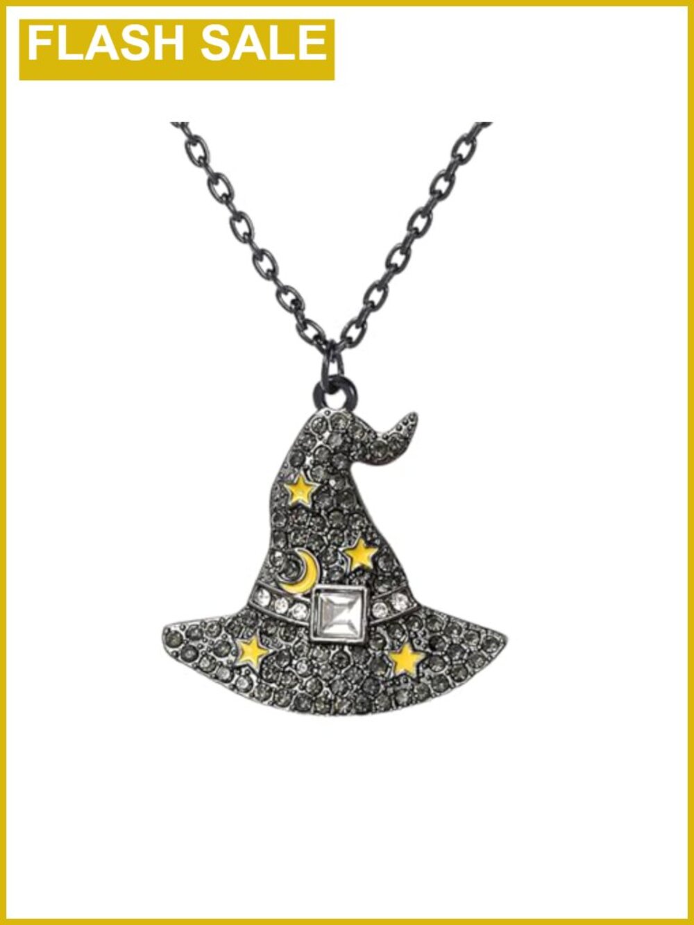 Rhinestone Halloween Pendant Necklace CZ Gothic Ghost Bat Spider Pumpkin
